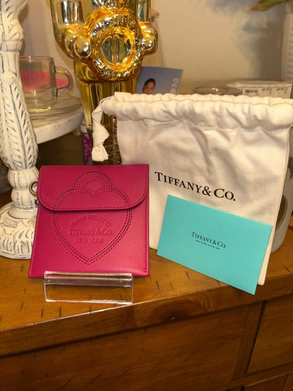 Tiffany & Co. Fuchsia Pouch Bag Charm